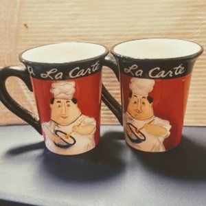 Set of 2 Certified International "Chef A-La-Carte" Oversized Coffee Mugs